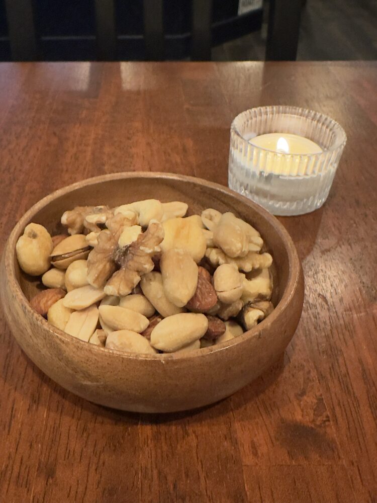 Mixed Nuts at NEAR AND FAR, a British pub in Susukino, Sapporo