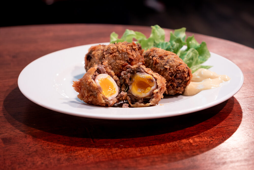 Scotch Egg at NEAR AND FAR, a British pub in Susukino, Sapporo